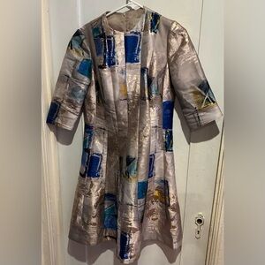 Vintage Rare Sharrone New York Abstract Patterned Women's Dress